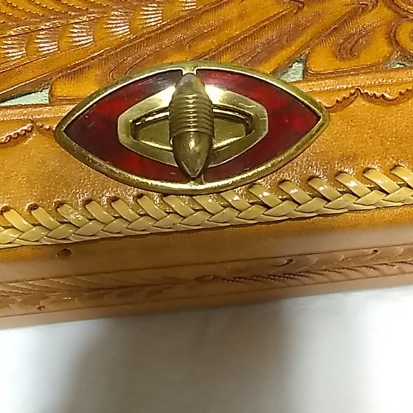 Vintage leather handbag - Picture 4 of 8